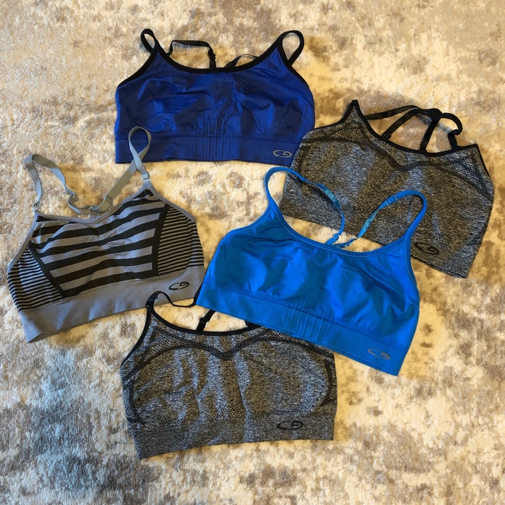 5 gently used C9 Champion sport bras ALL M medium